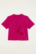TSHIRT PRAINHA SIGA O SOL ROSA