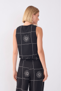 COLETE LINHO XADREZ SOL PRETO